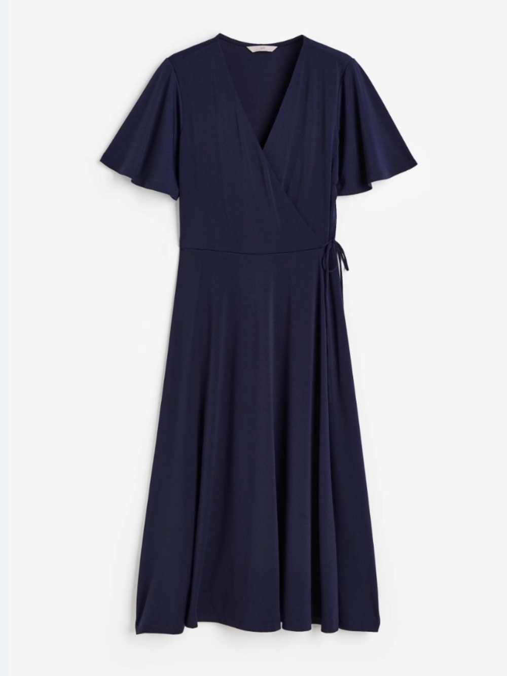 H&M Midi Wrap Dress Navy Blue